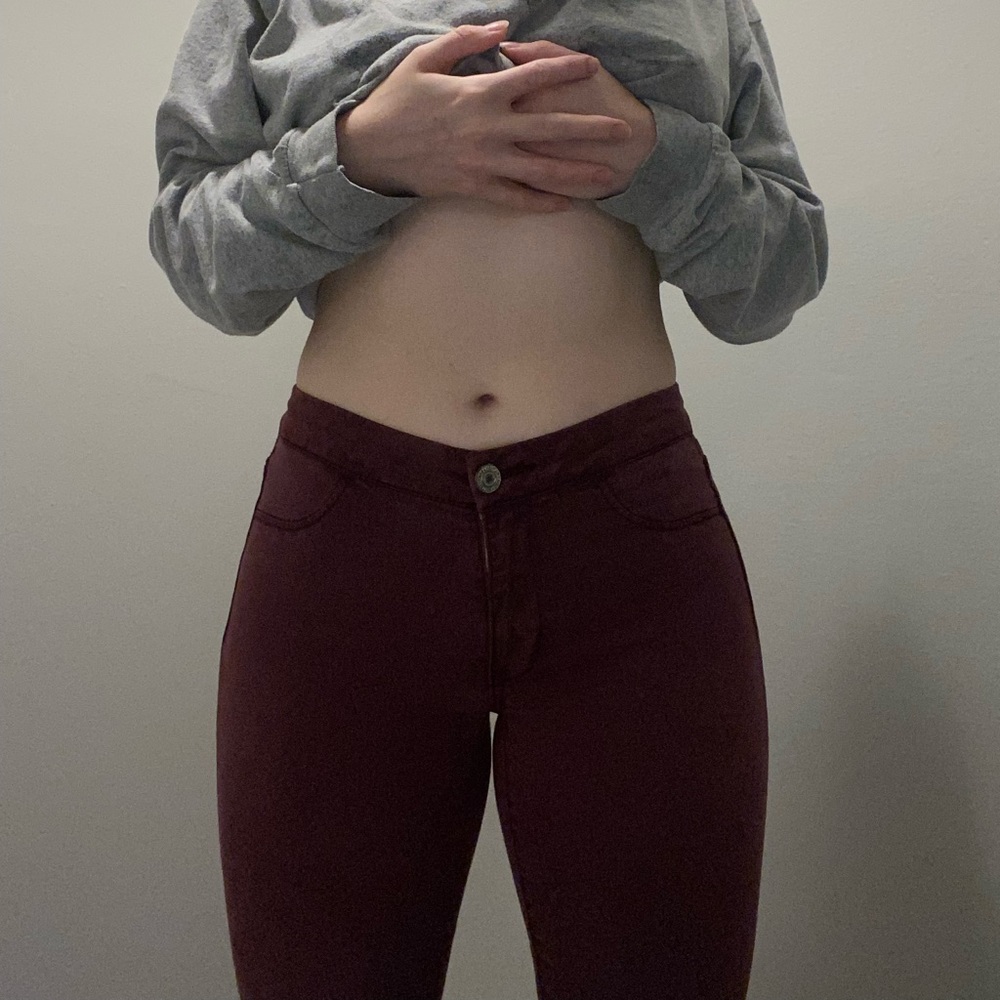 American eagle super stretchy leggings/jeans maroon